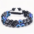 Chinese style lapis lazuli bracelet with green gold stone beads and adjustable clasp
