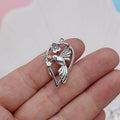 Alloy Magpie bird charm pendant with electroplated P234 colour finish for DIY jewellery.