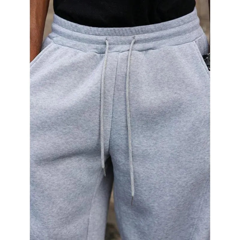 Men's straight-leg high waist casual trousers in lightweight fabric, shown in khaki colour.