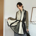 Women's polyester printed scarf in mid-length 180cm by 90cm dimensions for autumn wear