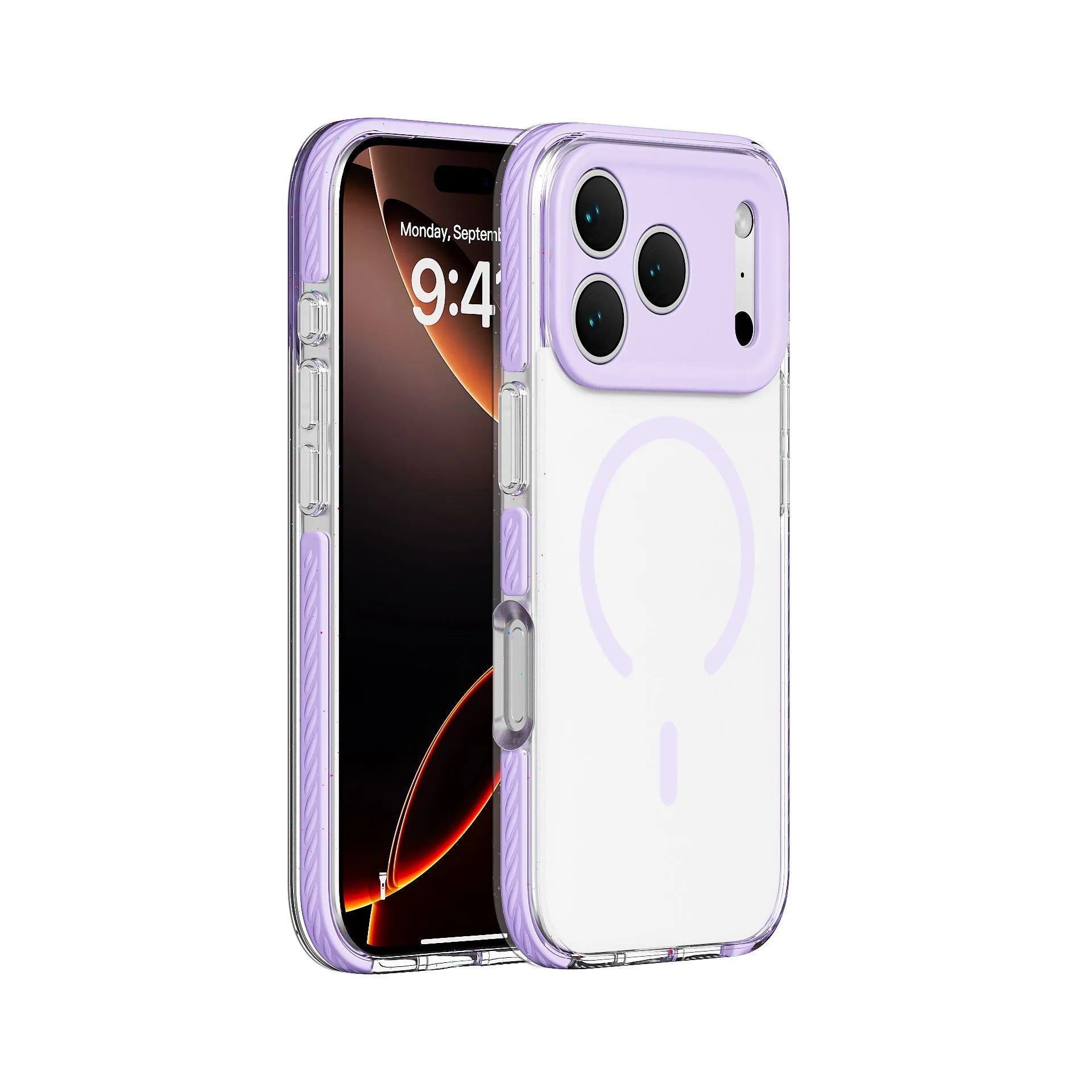 Transparent magnetic protective phone case for iPhone in candy green colour.