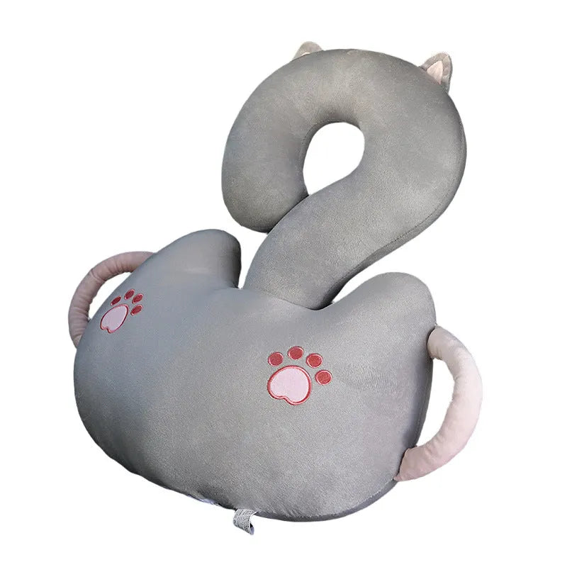 Square cartoon animal cushion pillow with question mark design in multiple colour options