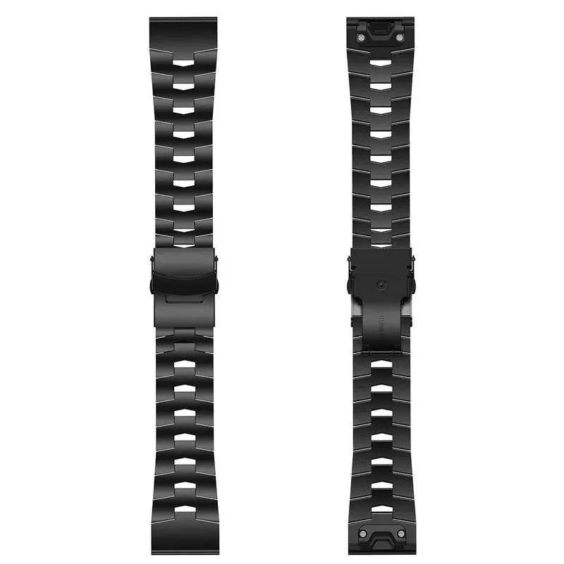Garmin Jiaming watch replacement strap in silver, black or titanium colour for Fenix series compatibility