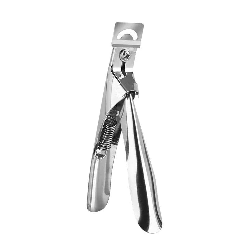 French U-shaped nail art scissors with thin handle and electrophoretic finish for manicure procedures