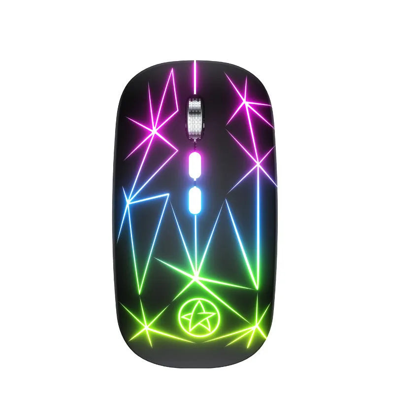 Wireless Bluetooth gaming mouse with metal scroll wheel in star black colour option