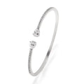 Multi-zircon personalised fashion bracelet with inlaid treatment on copper in blue and white options