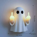 White plastic ghost statue night lamp with cute design measuring 19.85 cm tall for Halloween decoration
