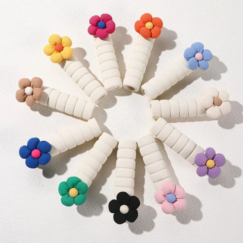 Flower pattern door handle protective casing in round PEVA cover