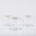 Transparent spill-proof drinking cup showing PP construction with modern simplicity design