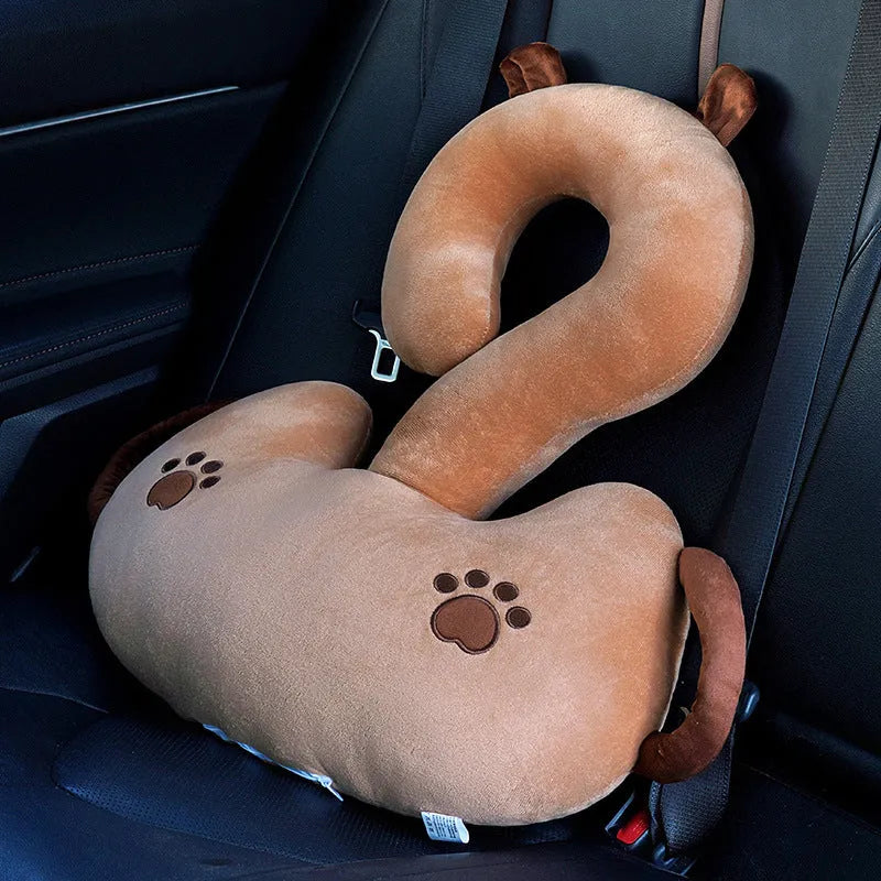 Square cartoon animal cushion pillow with question mark design in multiple colour options