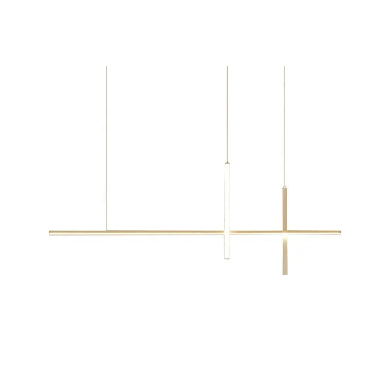 Simple Nordic chandelier LED dining room lamp with three colour light in black or white frame