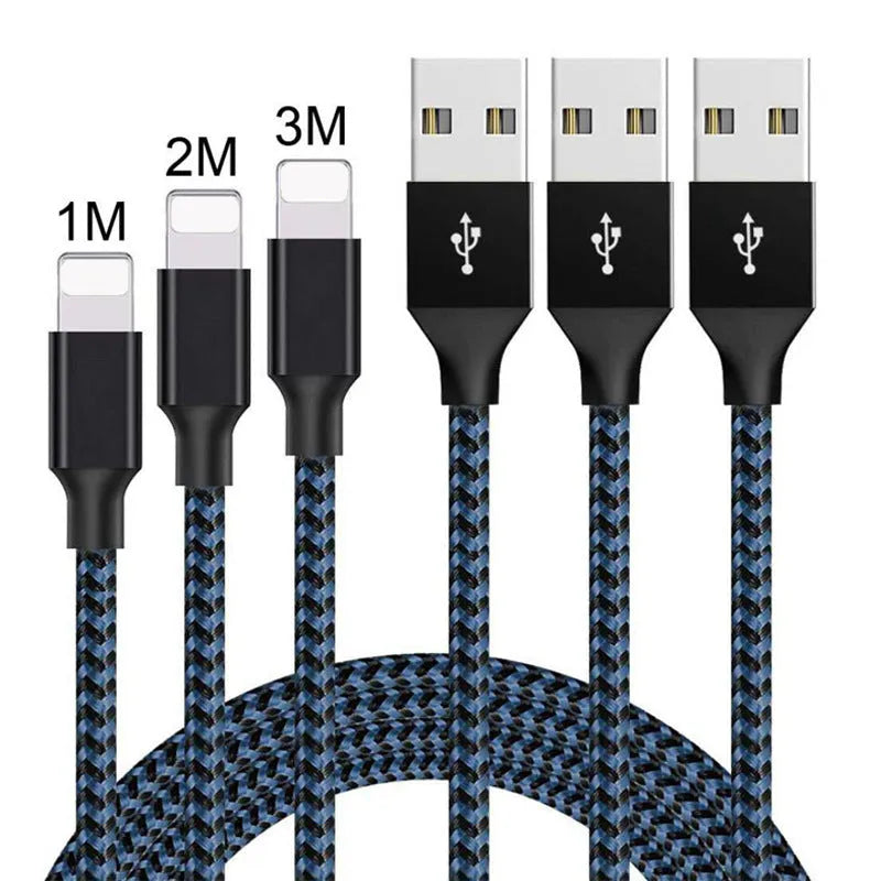 Braided Micro USB fast charging cable for Android phones in black and white colour.