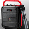 MS62AI portable Bluetooth speaker with wireless microphone on a table