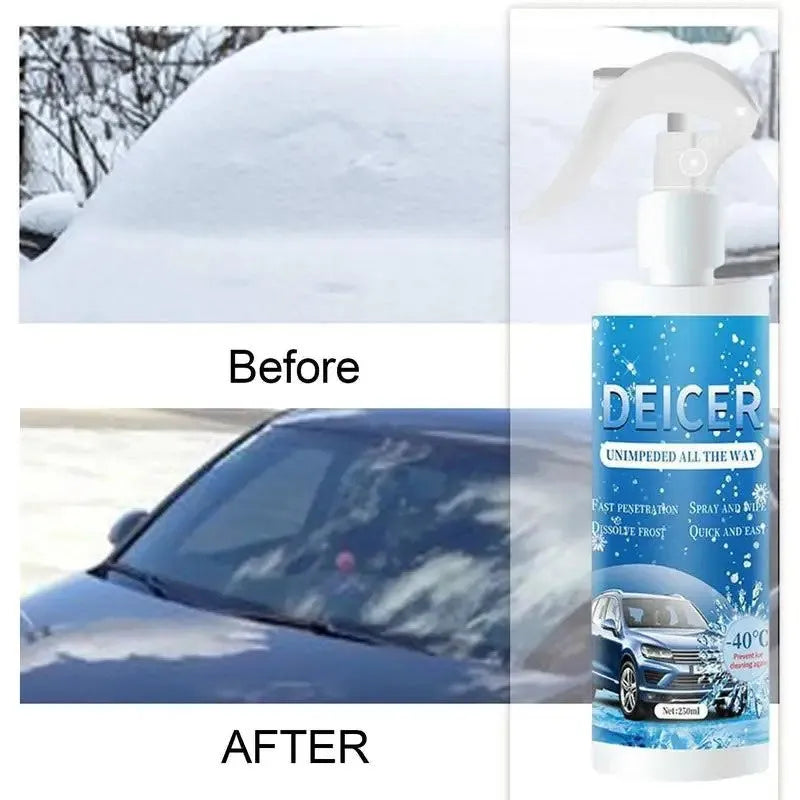 250ml bottle of car windshield deicing agent for snow and ice removal