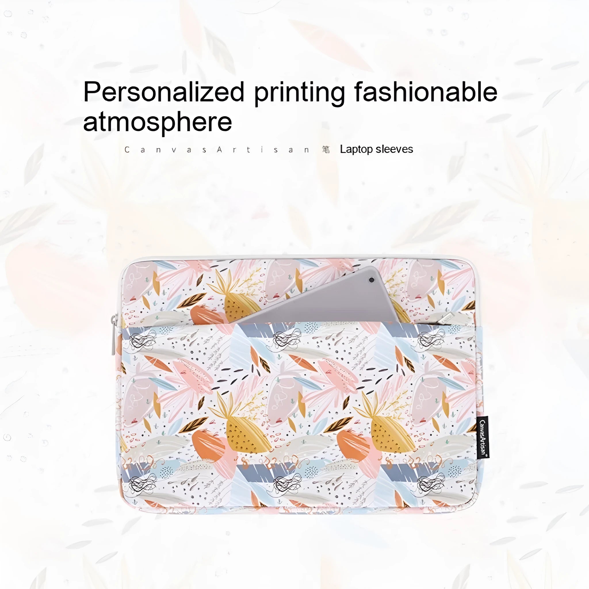 White waterproof 14 inch laptop bag made from PU leather with anti-seismic protection