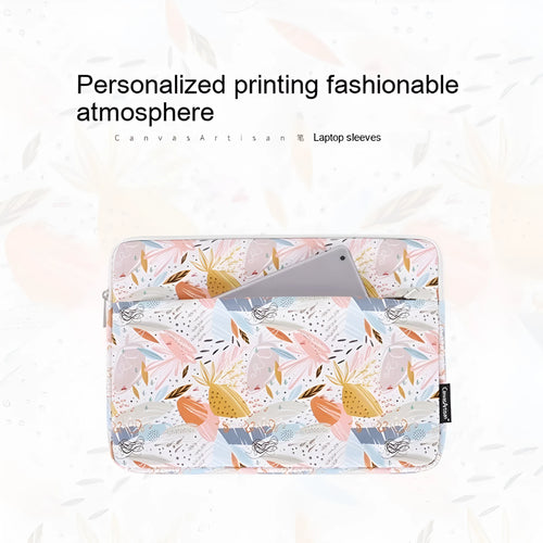 White waterproof 14 inch laptop bag made from PU leather with anti-seismic protection