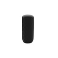 Six silicone protective cases for travel storage bottles in assorted colours on white background