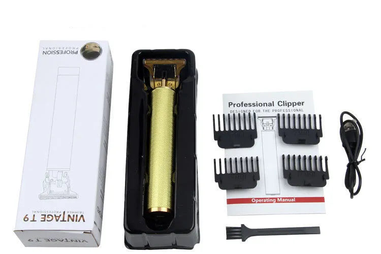 USB charging professional engraving clipper razor with stainless steel blade and aluminium alloy shell
