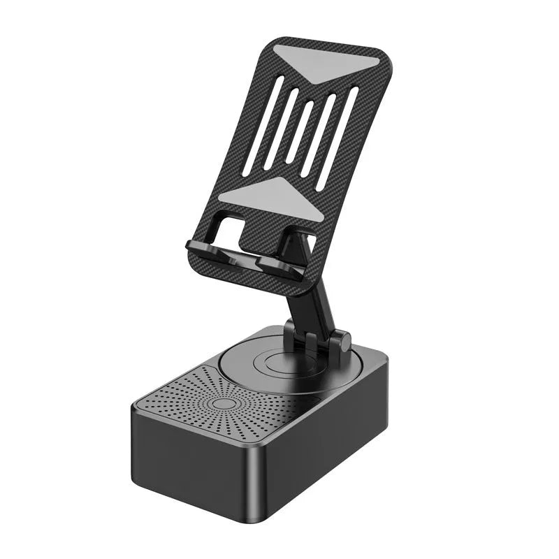 Smart rotating phone bracket Bluetooth speaker power bank three-in-one hollow stand holder in hollow bracket colour