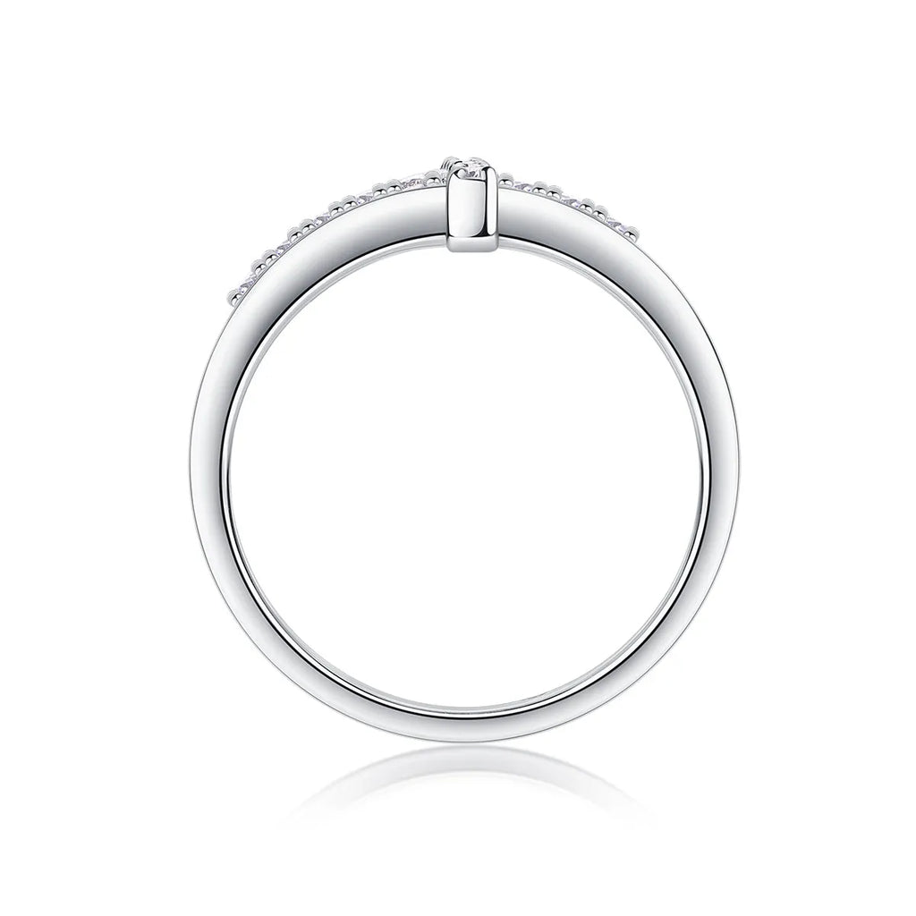 Holy Light Cross moissanite wedding ring set S925 silver gold-plated GRA certificate gift box