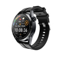 Black GS3 Max smartwatch with silicone strap showing health metrics on IPS screen.