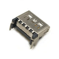 Silver HDMI host interface socket for game console repair and signal connectivity.