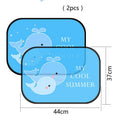 Electrostatic adsorption car side window sunshade with animal design on nylon mesh