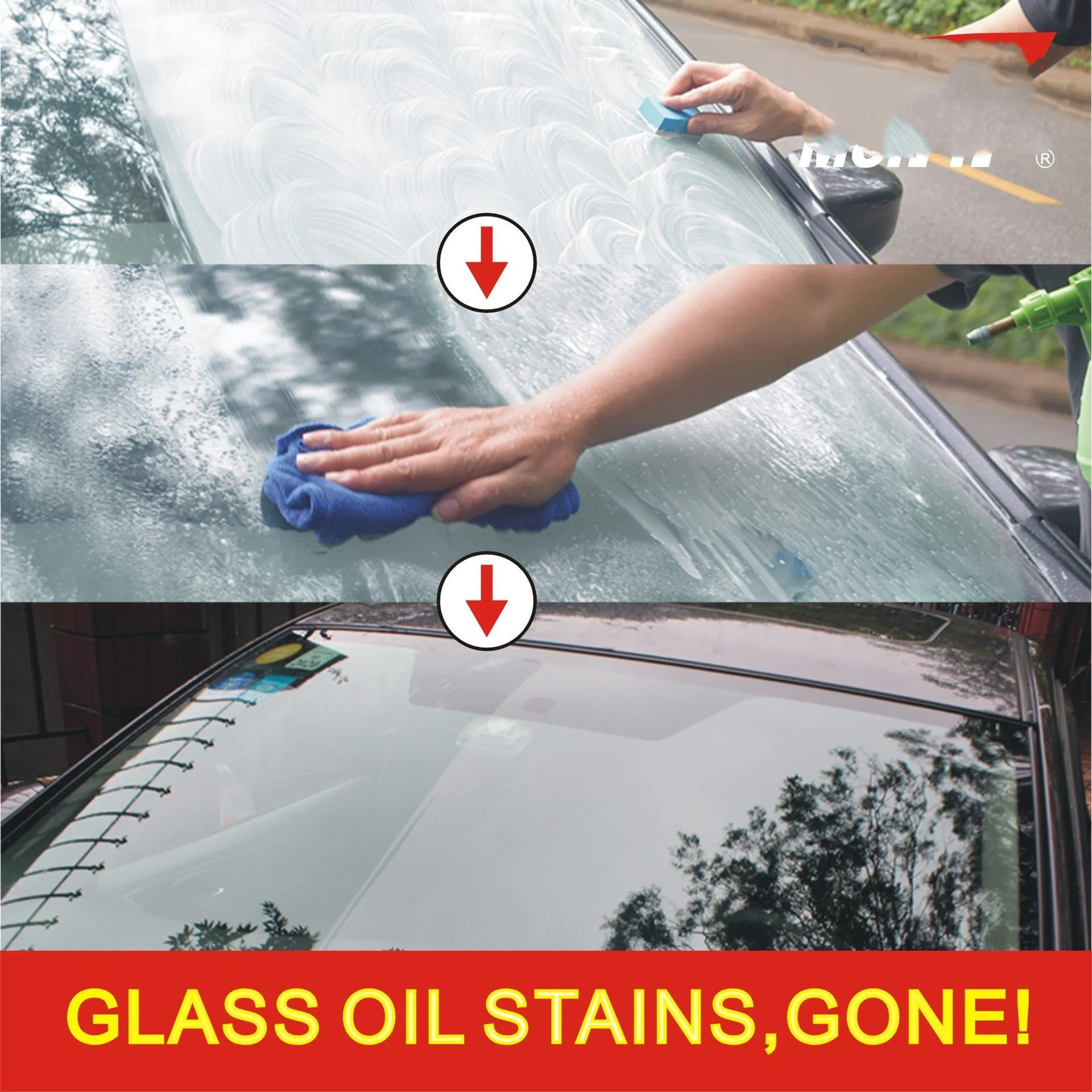 15ml automotive glass water anti fog cleaning spray in white packaging for vehicle windscreens
