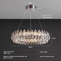 Crystal modern room French villa restaurant chandelier with tricolour light option in light luxury style