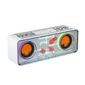 Double speaker transparent mech wireless Bluetooth speaker V5.3 with dual 40mm drivers and 1500mAh battery