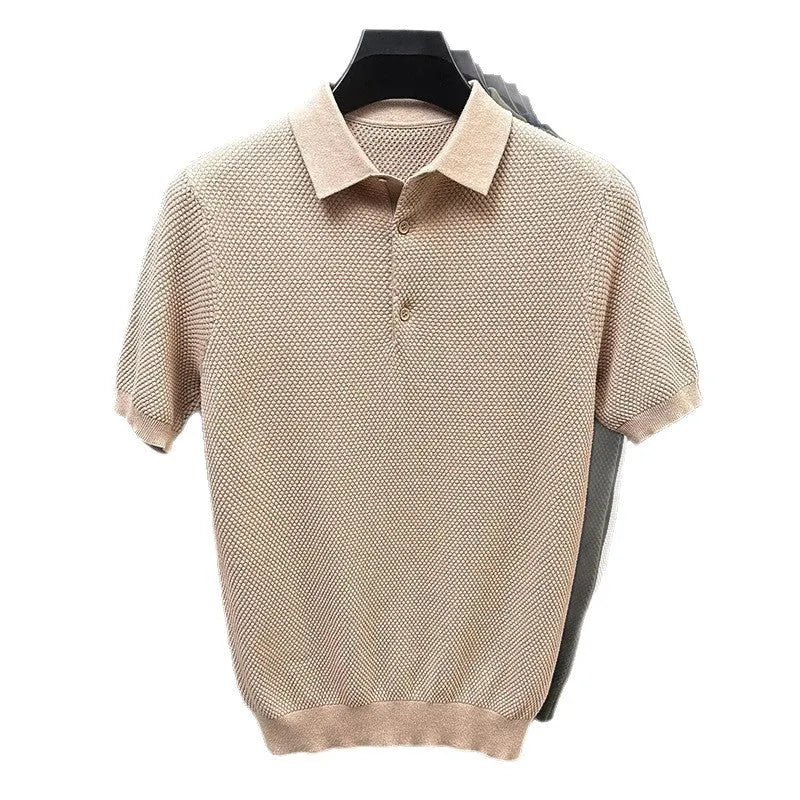 Loose fitting short sleeve cotton pullover sweater in various colours