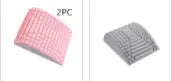 Blue EVA foam back stretcher pillow for lumbar and neck support on a flat surface.