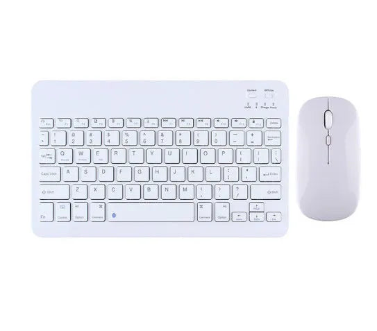 Girls Bluetooth keyboard in Lavender colour on a desk next to a tablet