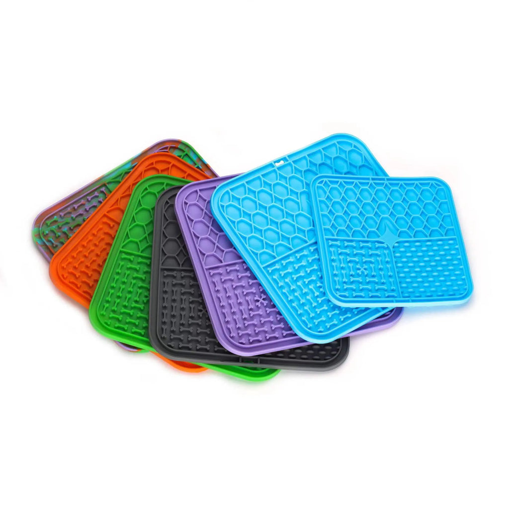 Pet licking mat silicone suction cup bowl slow feeder for dogs and cats