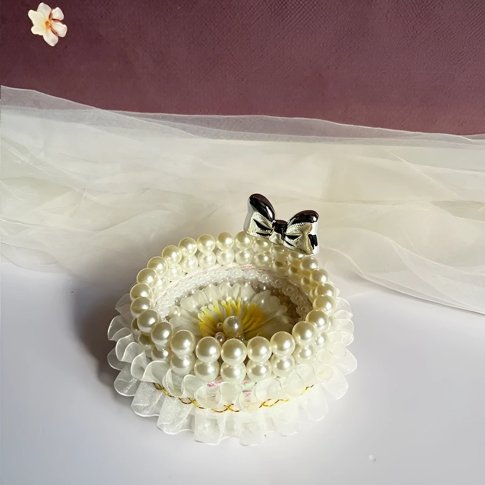 Handmade DIY beaded jewelry box in clear acrylic with Nordic style, available in blue, green, pink, purple, white