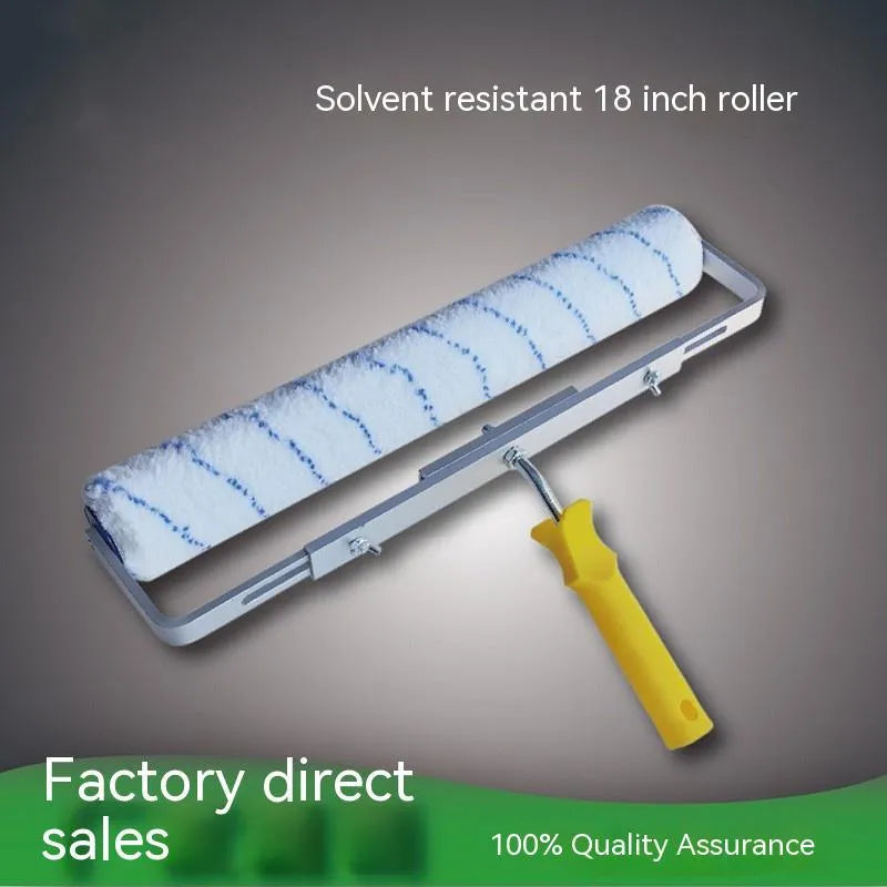 18-inch paint roller with three brush head types: long hair 18mm, medium hair 9mm, and short hair 6mm for wall painting