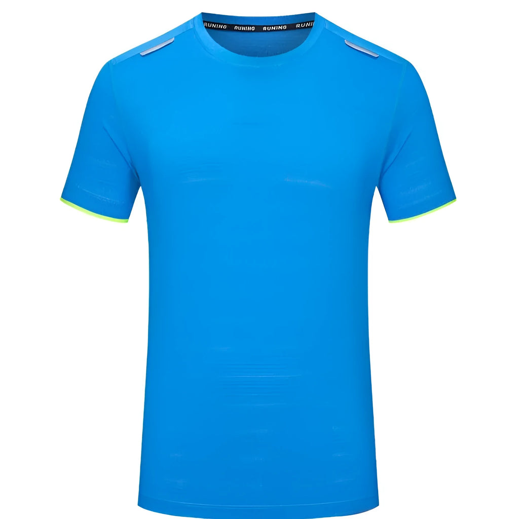 Ice silk quick-drying loose fit work t-shirt in a solid colour on a hanger.