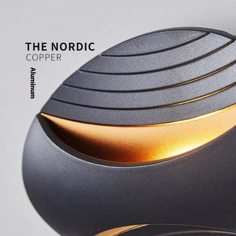 Modern aluminium wall-mounted bedside lamp with IP65 waterproof rating
