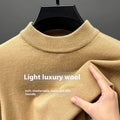 Men's half turtleneck knitwear jumper in fine wool yarn available in multiple solid colours