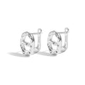 925 silver pig nose stud earrings with electroplated silver finish, 9.2 x 13mm, on a white background