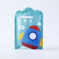 Disposable children's long plastic rain poncho folded to 13cm by 9cm size in various colours.