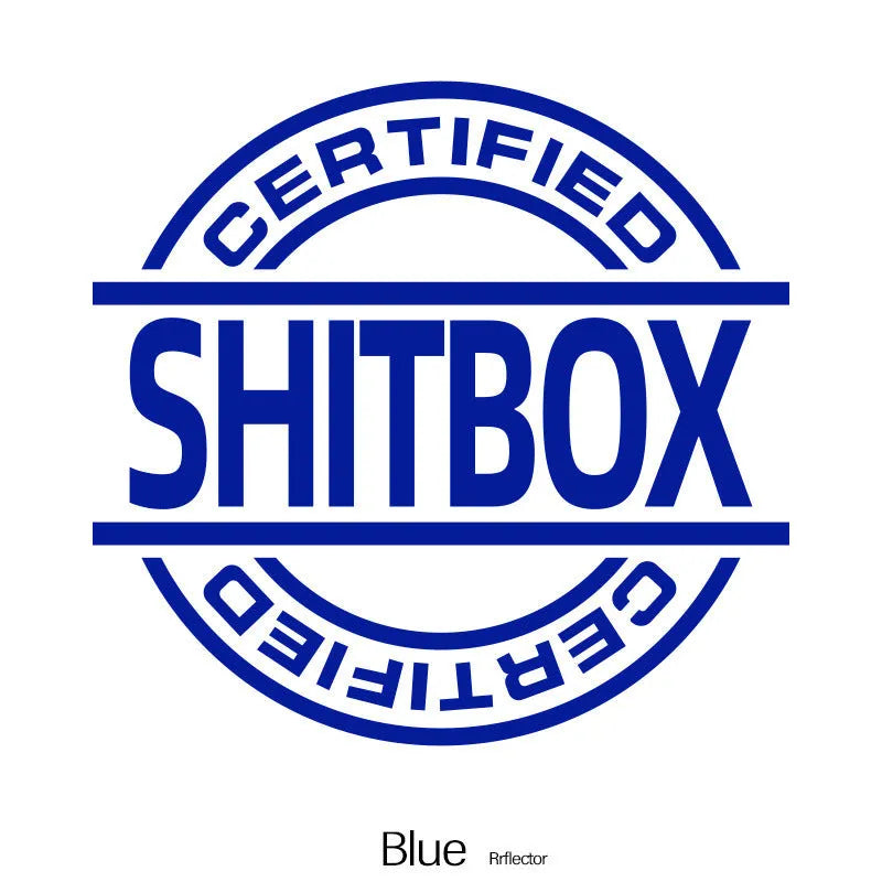 13 by 12 cm creative vinyl car sticker shown in multiple colour options on a vehicle surface.