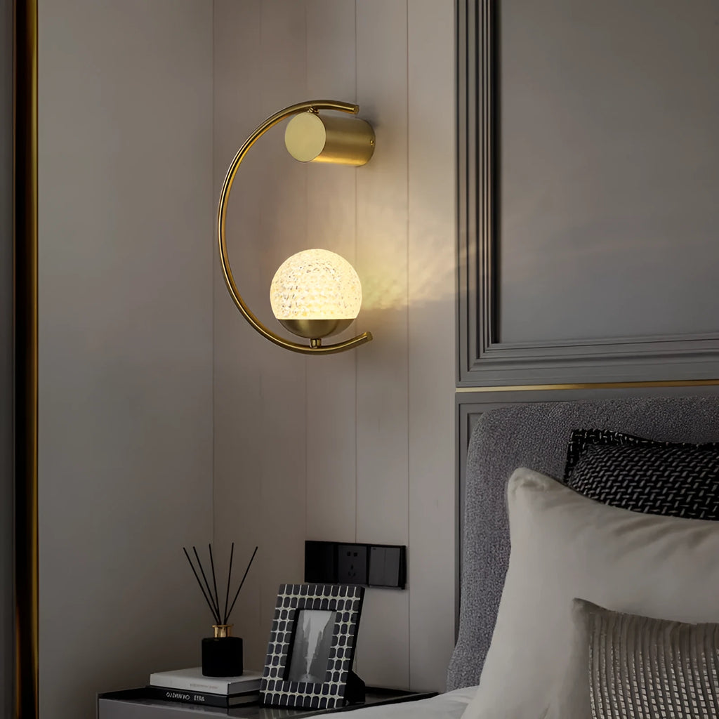Modern minimalist light luxury wall lamp in black finish with iron and acrylic construction, 22.5cm diameter, 30cm height