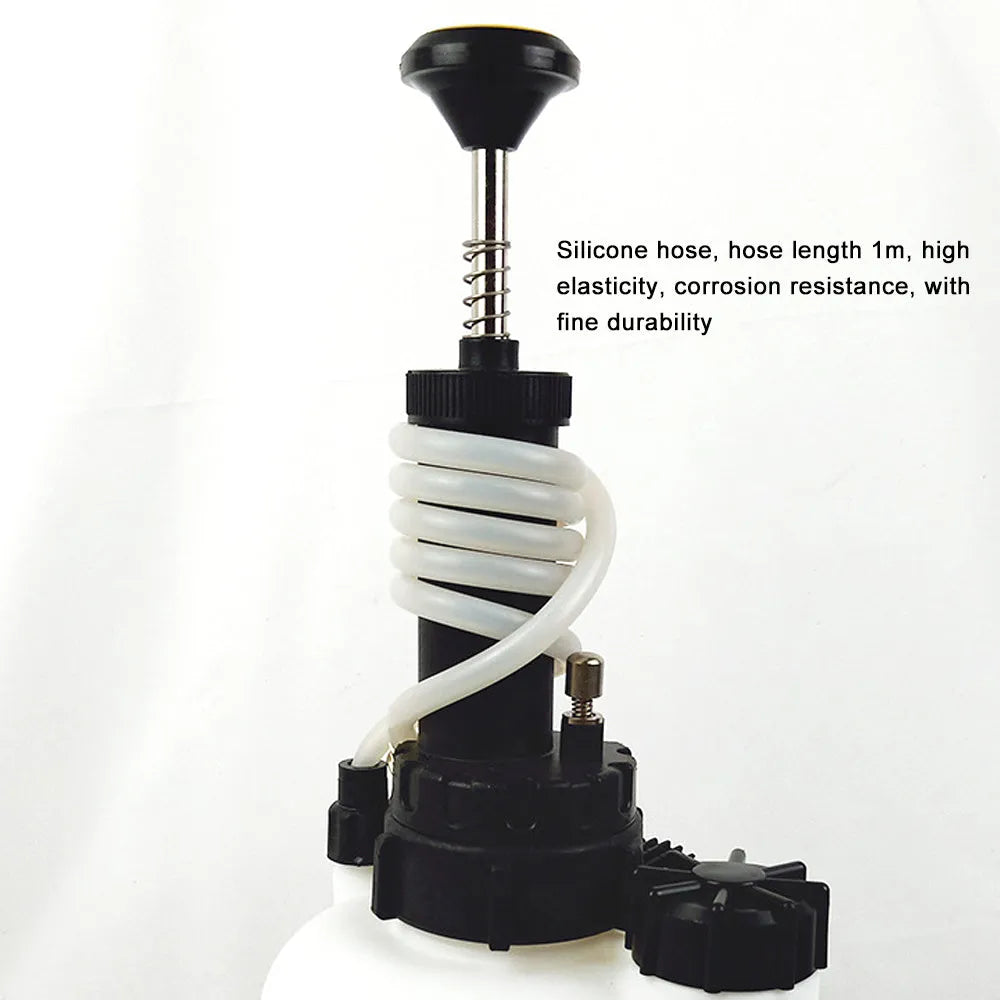 White 3-litre manual brake bleeder tank and fluid changer tool for cars