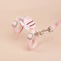 Adjustable bee-shaped cat lead in blue colour with strap and hand rope.