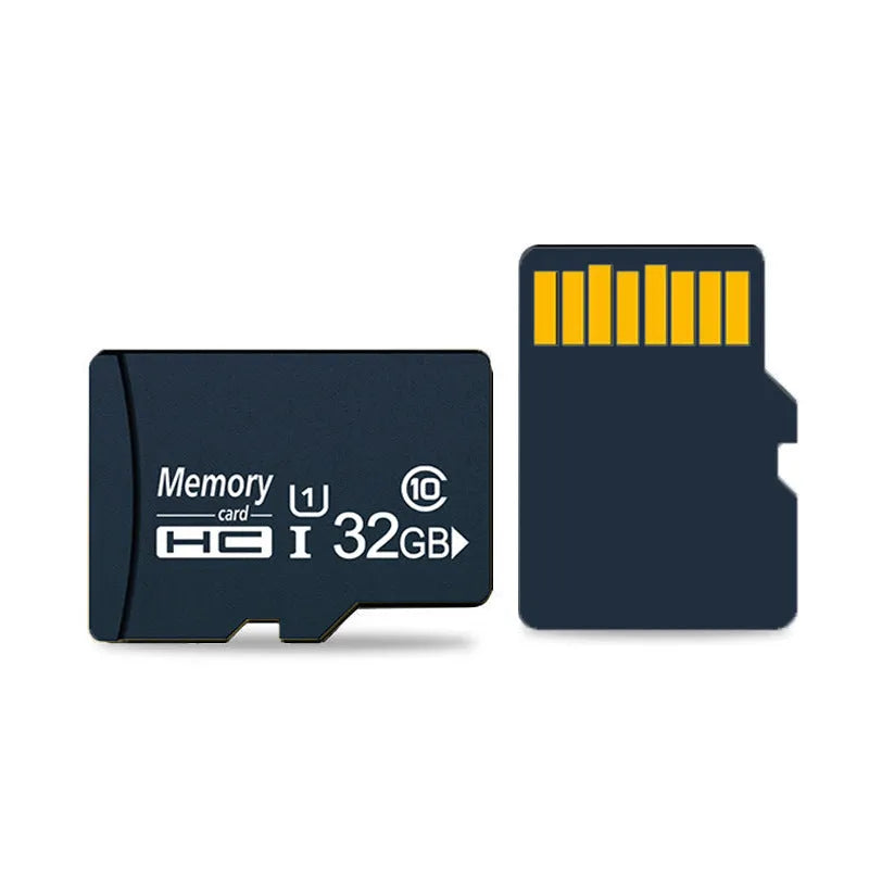 Black 8GB TF memory card measuring 15x11x1mm for mobile phones, cameras, and surveillance