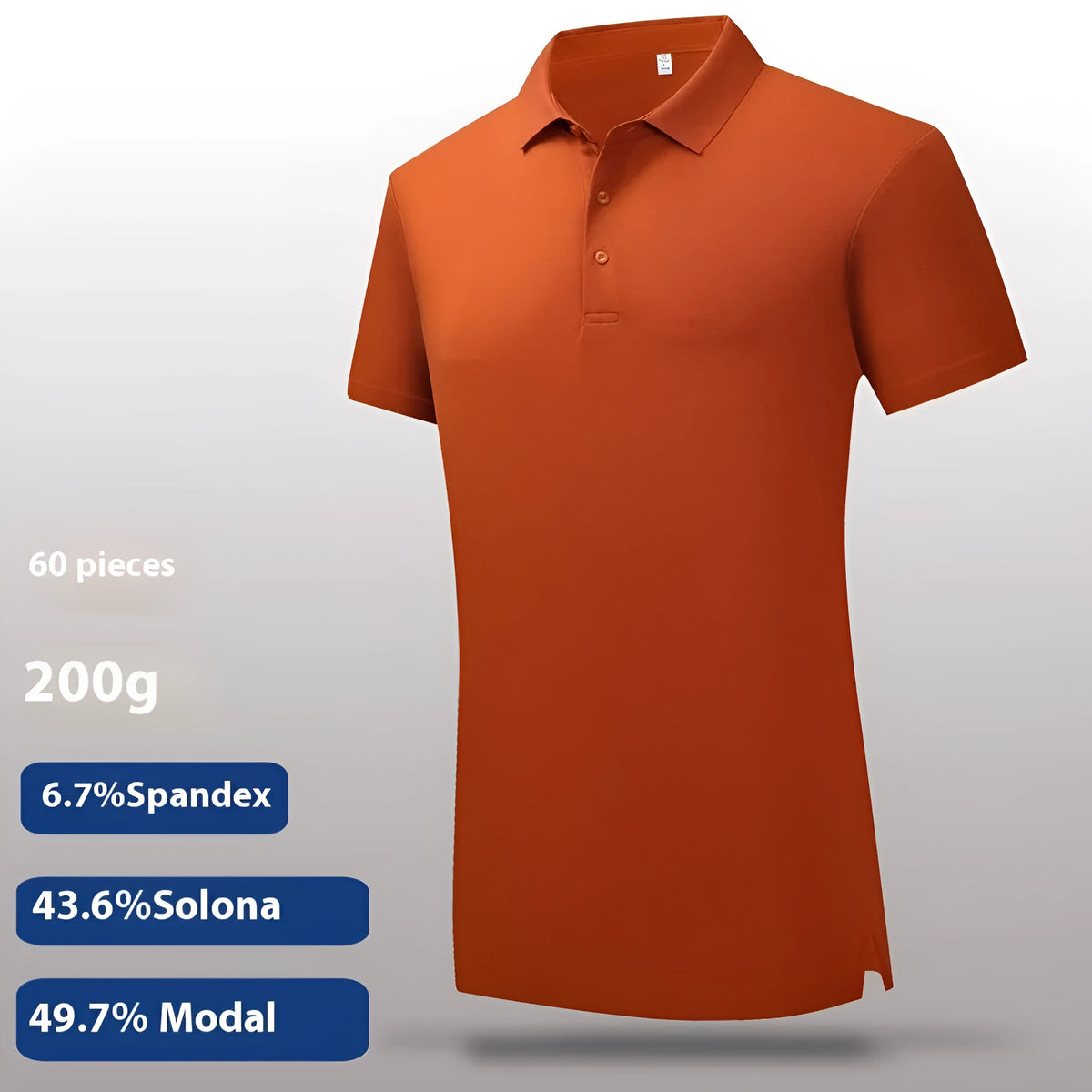 60 Lanjing Modal Lapel Polo Shirt men short sleeve business summer top