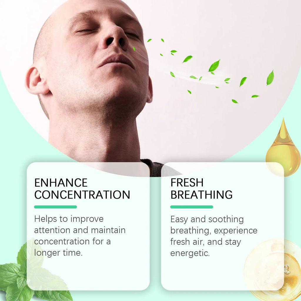Mint Cool Nose Soothing Set showing three 1.8ml nasal spray applicators with menthol spearmint formula