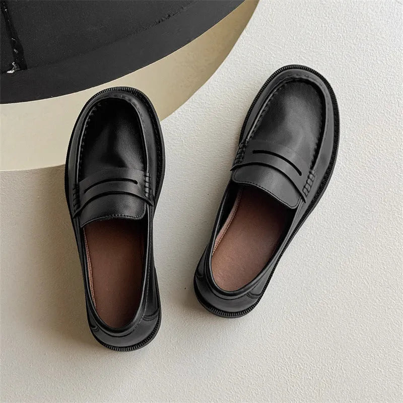 Men's retro slip-on casual shoes in microfiber PU leather with rubber sole