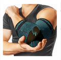 Sports elbow guard with nylon jacquard fabric, black, for tennis and fitness use, one pack